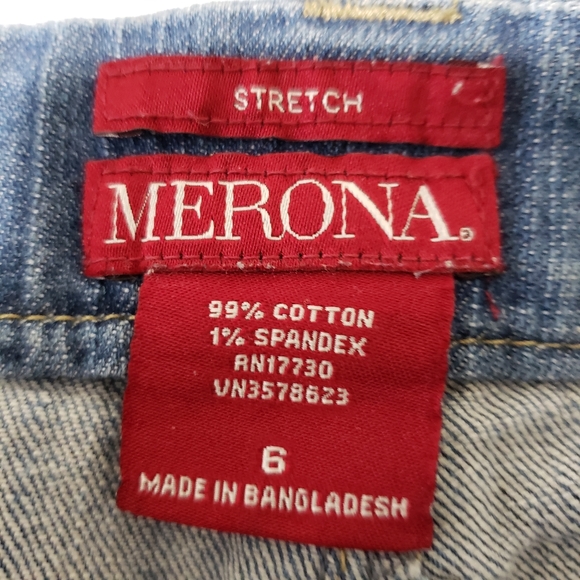 Merona Stretch Blue Jean Denim Skirt Size 6 - Picture 2 of 5